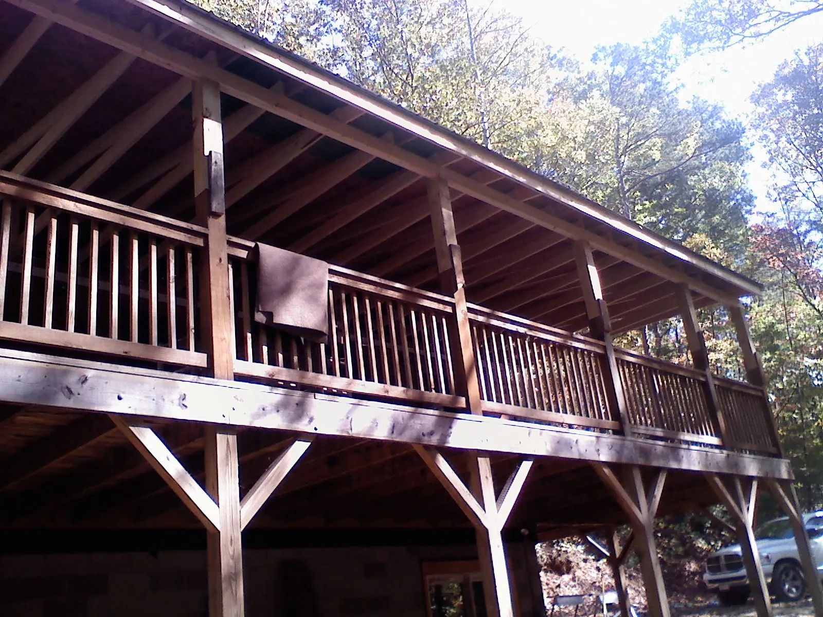 Timber framing under a new elevated porch and deck — Roof Leak Repair in Snoqualmie by Roofing Brothers
